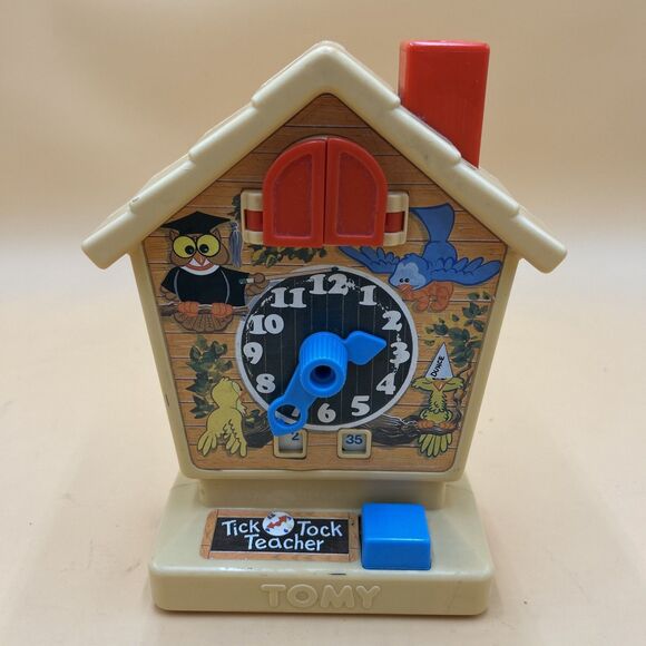 Vintage Tomy Tick Tock Teacher Cuckoo Clock Educational Toy Tested Working USA - Picture 1 of 7